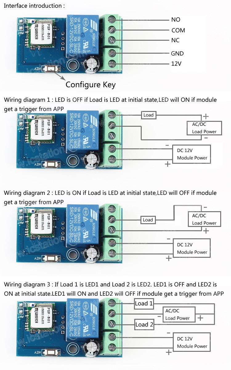 WiFi SelfLocking/Inching Relay Delay Switch Module Smart Home Remote